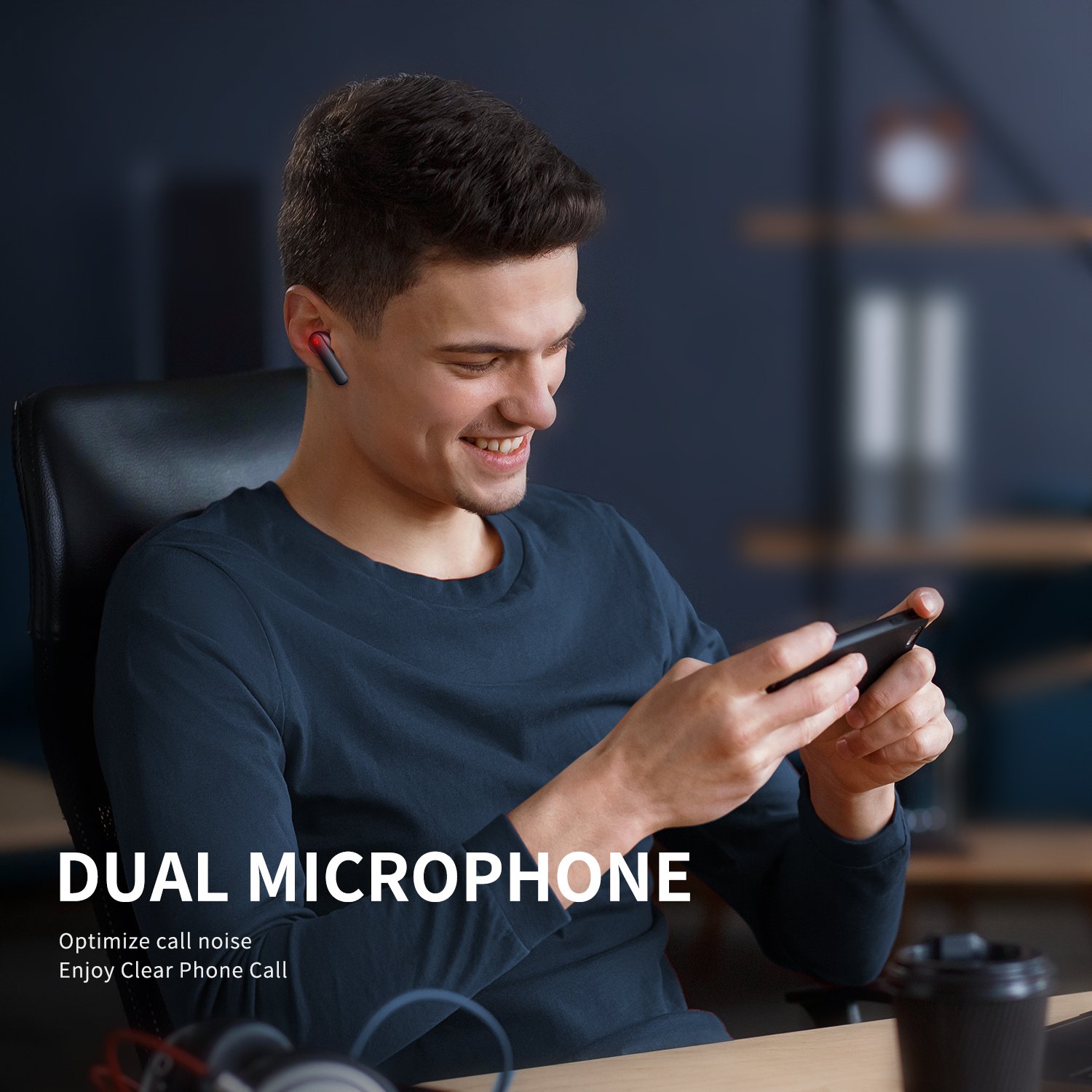 Tai Nghe True Wireless Earbuds SoundPeats Gamer No.1 Smart Touch -  Tích Hợp 4 Micro, Kháng Nước IPX4 - Hàng chính hãng