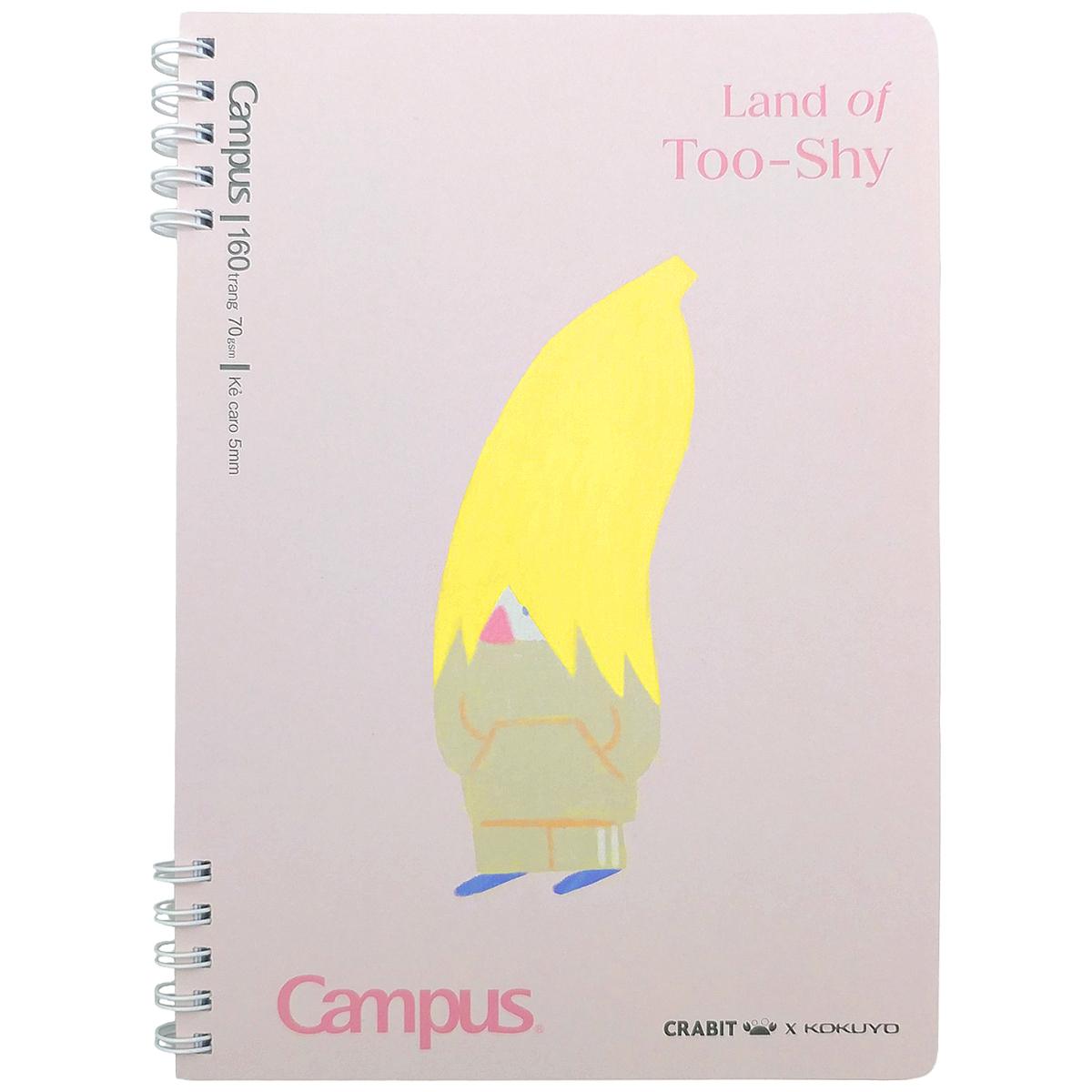 Sổ Lò Xo A5 - Kẻ Caro - 160 Trang 70gsm - Land Of Too-Shy - Campus RN-A5G160LTS-02