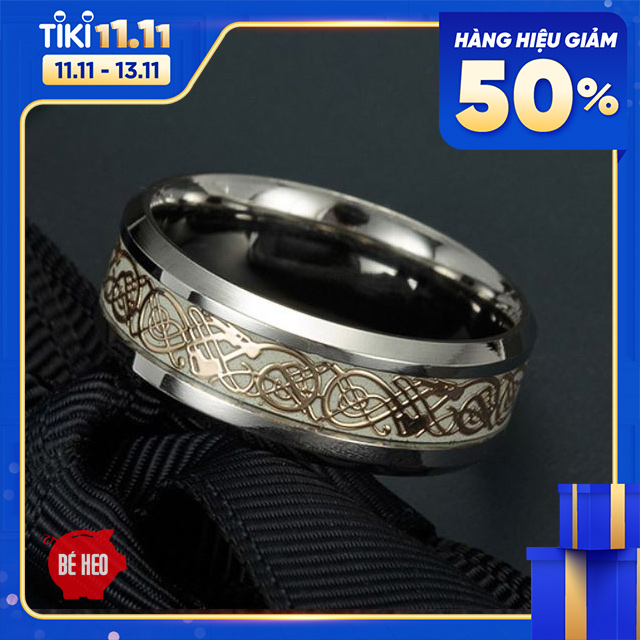 Nhẫn nam titanium phát sáng BHN78