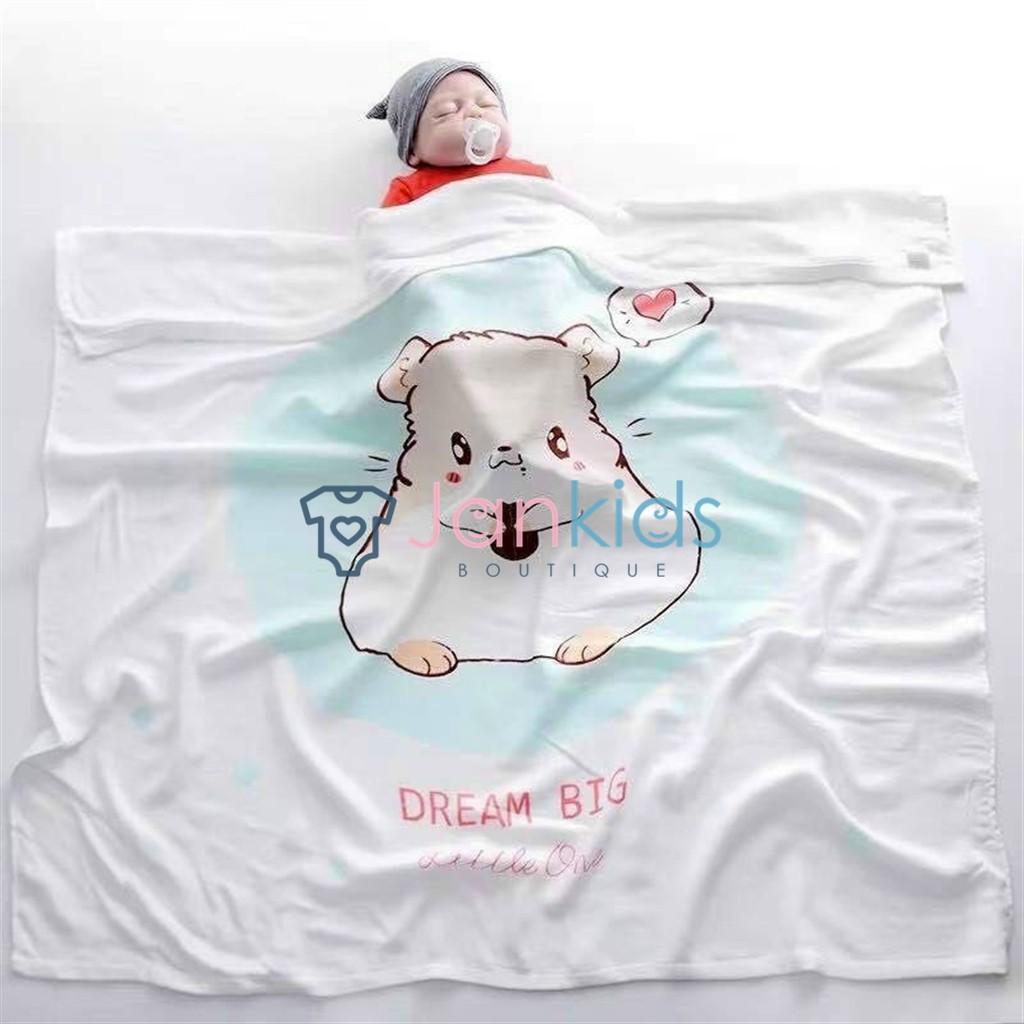 Khăn lụa, chăn lụa cotton aden cao cấp siêu mềm mát cho bé (kích thước 110x110cm)