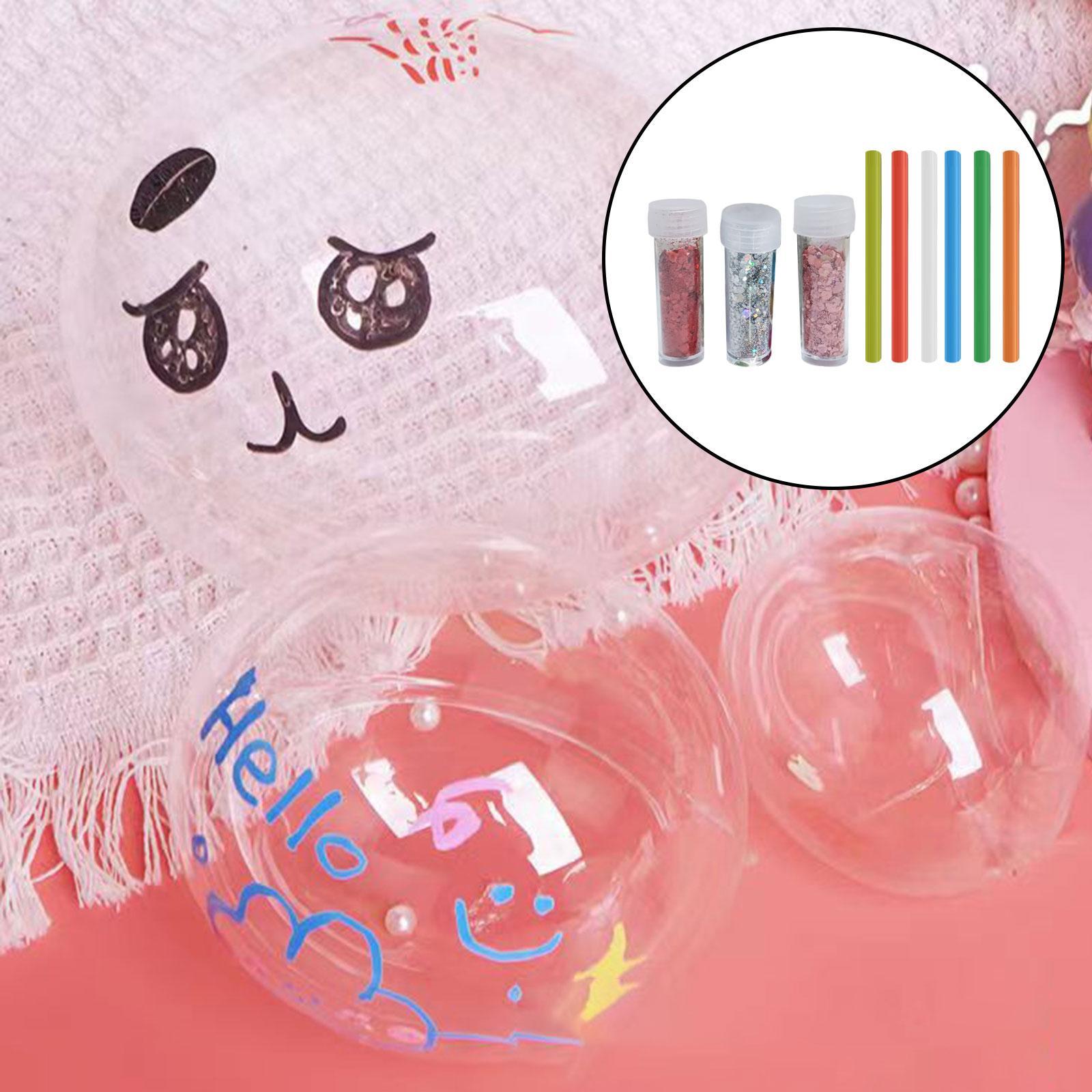 Multifunctional Sticky Ball Sequins Straws Embellishment Rainbow Colors Accessories Entertainment Reusable for DIY Craft Party Game Children