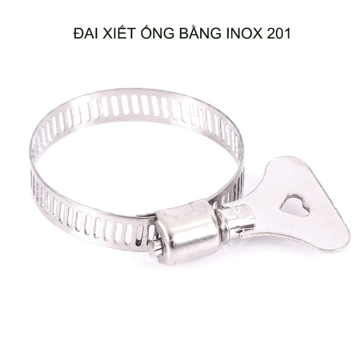 Combo 10 đai xiết ống bằng inox 201, có nhiều kích cỡ cho khách tùy chọn