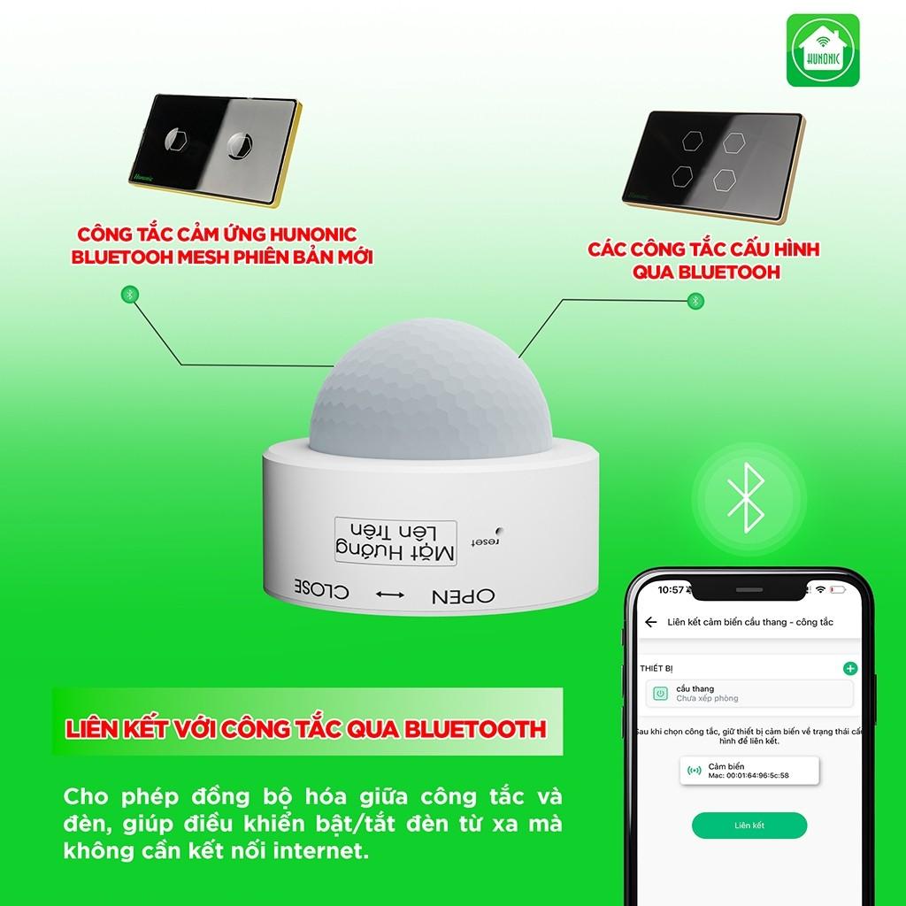 Cảm Biến Cầu Thang Hunonic ST02, Cảm Biến Điều Khiển Công Tắc Thông Minh Bật Đèn Cầu Thang - HNST02 - BLE Wifi