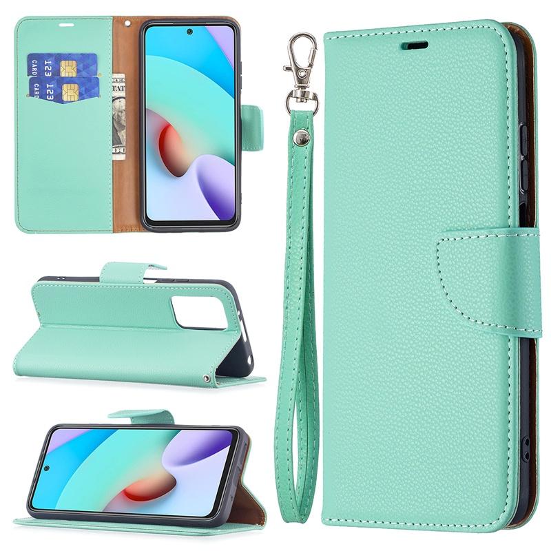Ốp điện thoại da nắp gập kiểu ví đơn giản phong cách doanh nhân sang trọng cho XIAOMI REDMI 10