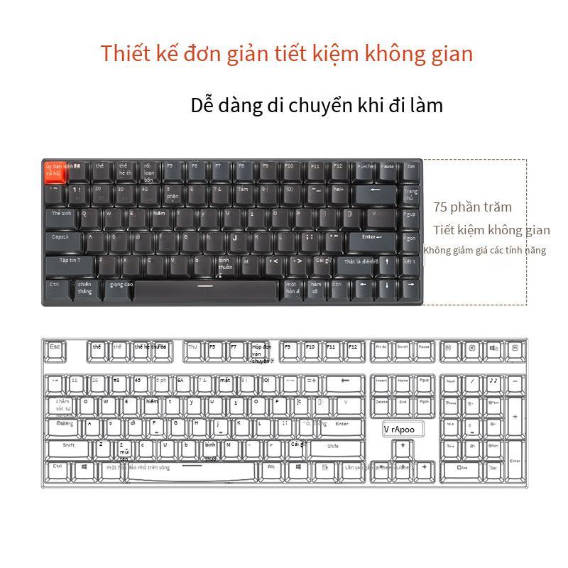 Khuyến mại Bàn phím cơ 3 chế độ không dây V700-8A Bluetooth văn phòng 84 phím Bảo hành toàn quốc xách tay MAC
