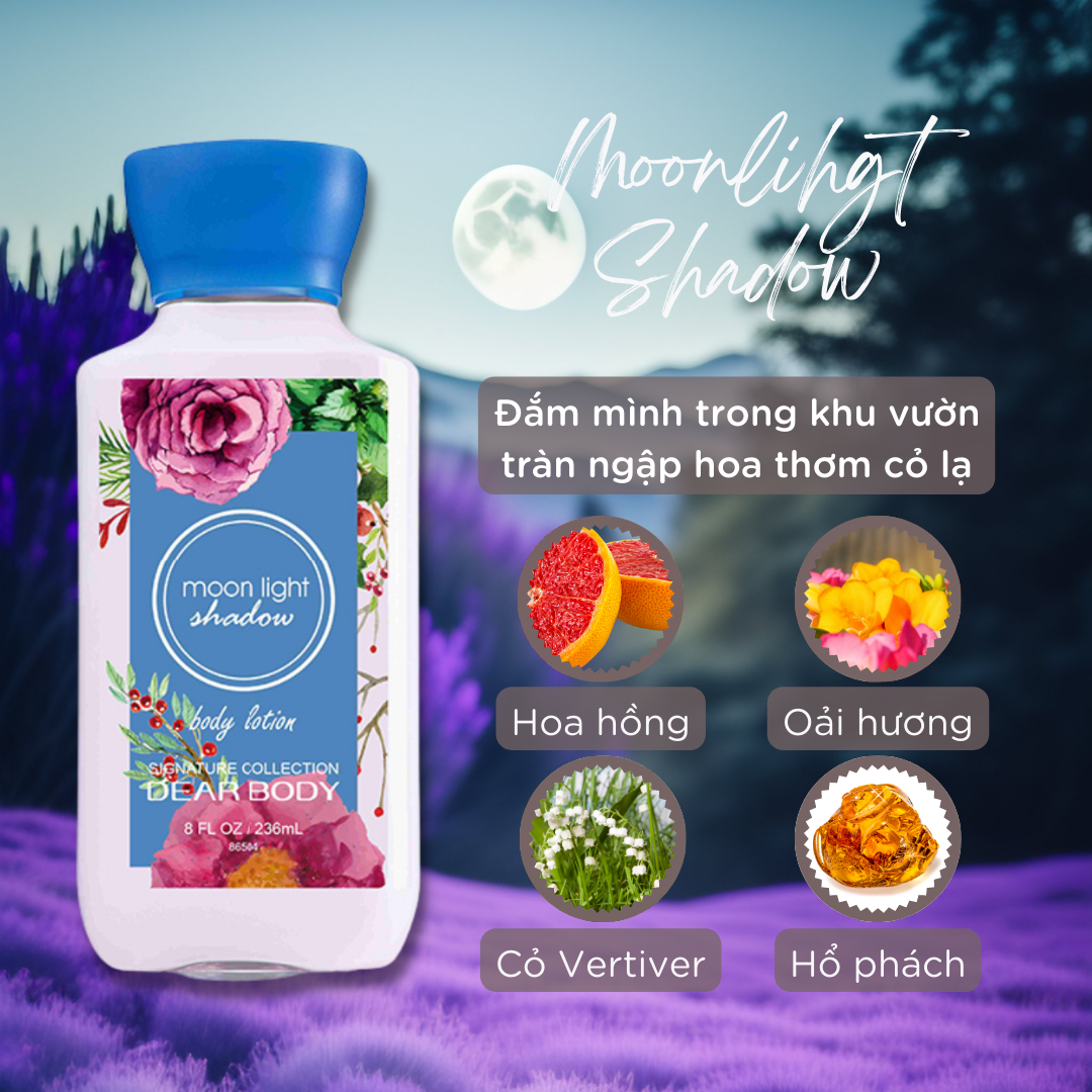 Body Lotion DEAR BODY 236ml - Sữa Dưỡng Thể Nước Hoa - Giúp Làm Mềm Mịn - Căng Bóng - Tạo Đàn Hồi Cho Da - Hương Thơm Mát - Hấp Dẫn