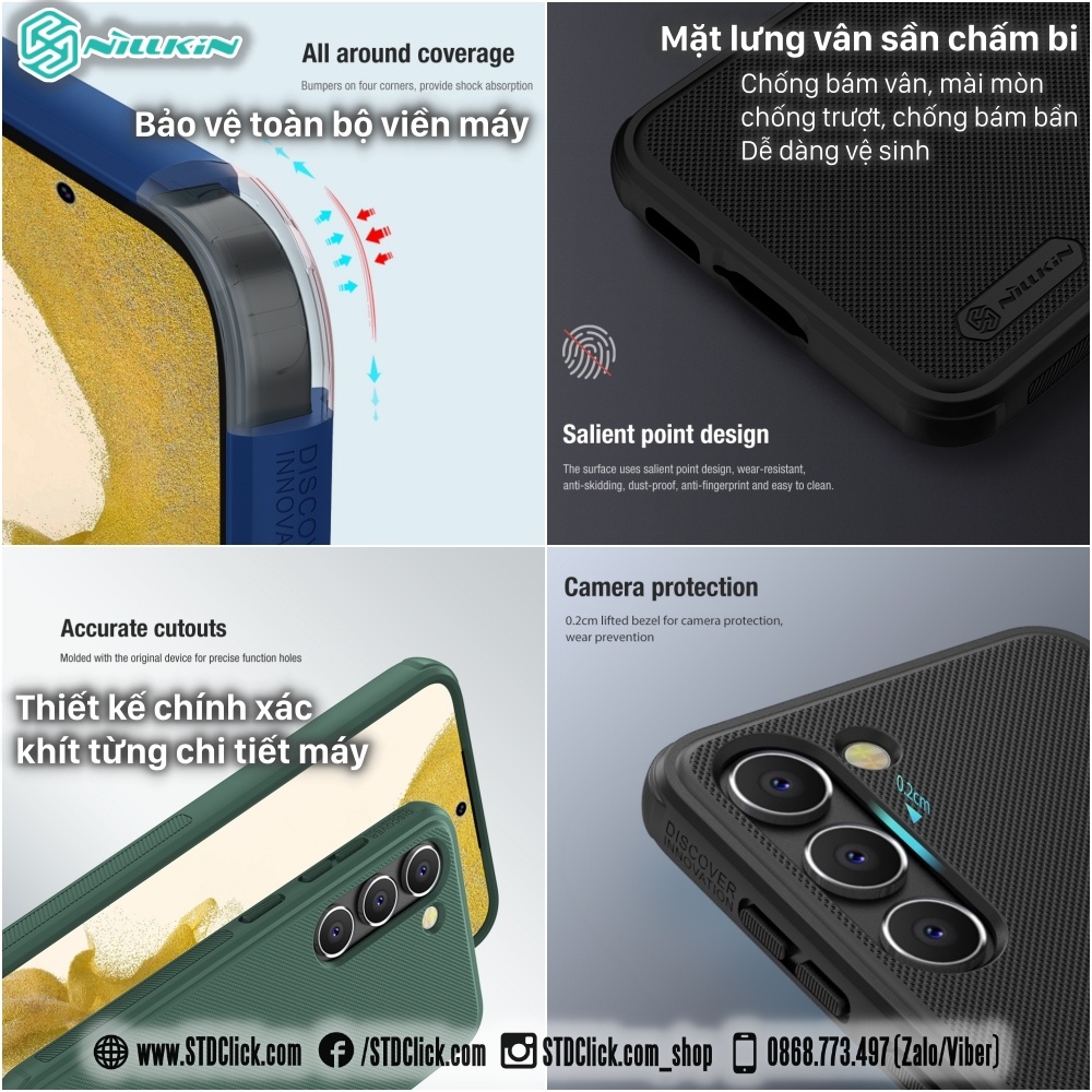 ỐP LƯNG DÀNH CHO ĐIỆN THOẠI SAMSUNG GALAXY S23 PLUS 5G  NILLKIN NHỰA CỨNG VIỀN DẺO