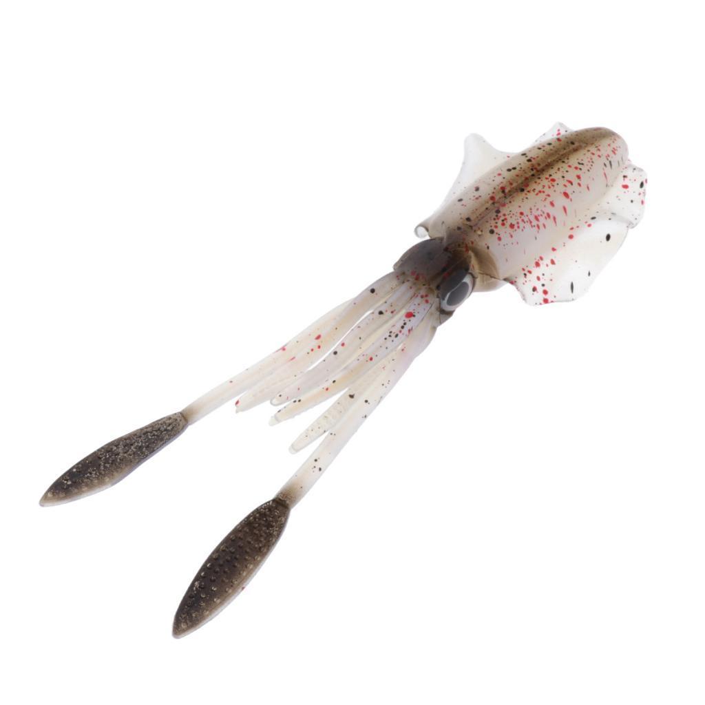 2x 1 Pc Realistic Living Saltwater Soft Plastic Squid Skirt Bait