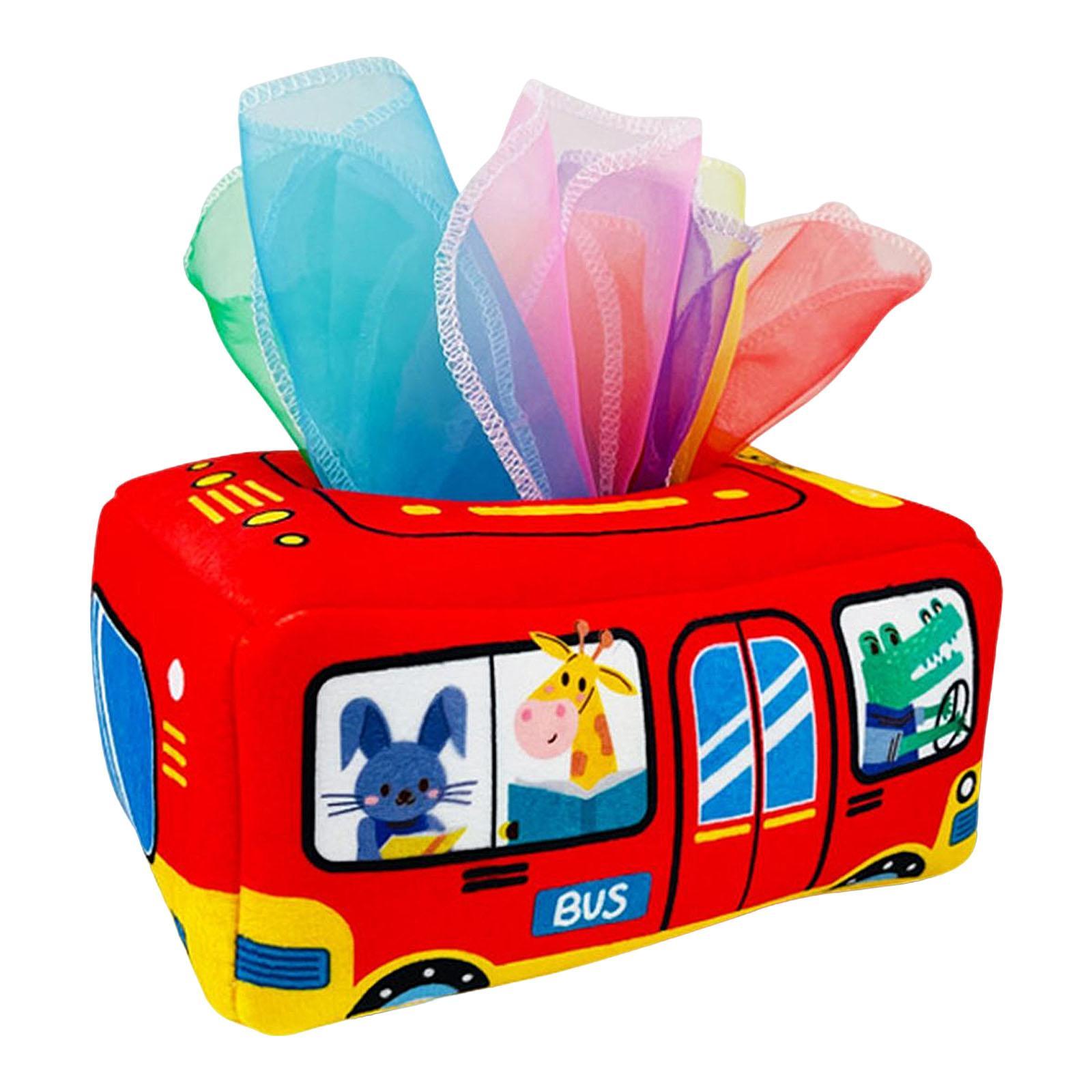 2x Baby Tissue Box Toys Crinkle Sensory Toys Interactive for Holiday Gifts