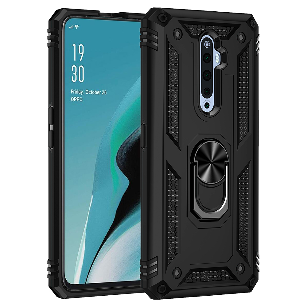 Ốp lưng cho Oppo Reno 2F/Reno2 F chống sốc 2 lớp kèm nhẫn iring làm giá đỡ