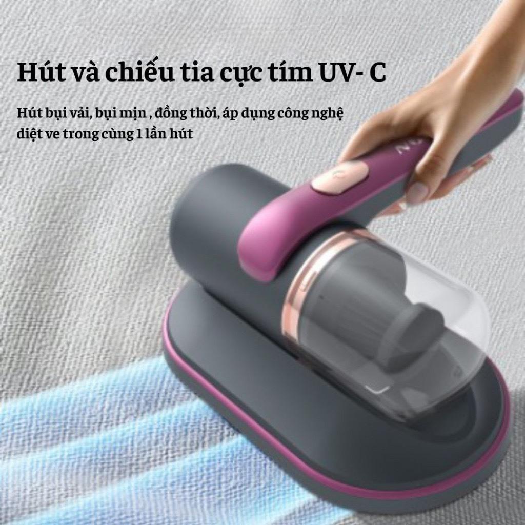 Máy hút bụi giường nệm cầm tay không dây, Máy hút bụi mini lực hút 10000PA kèm lõi lọc HEPA hút bụi diệt khuẩn hiệu quả