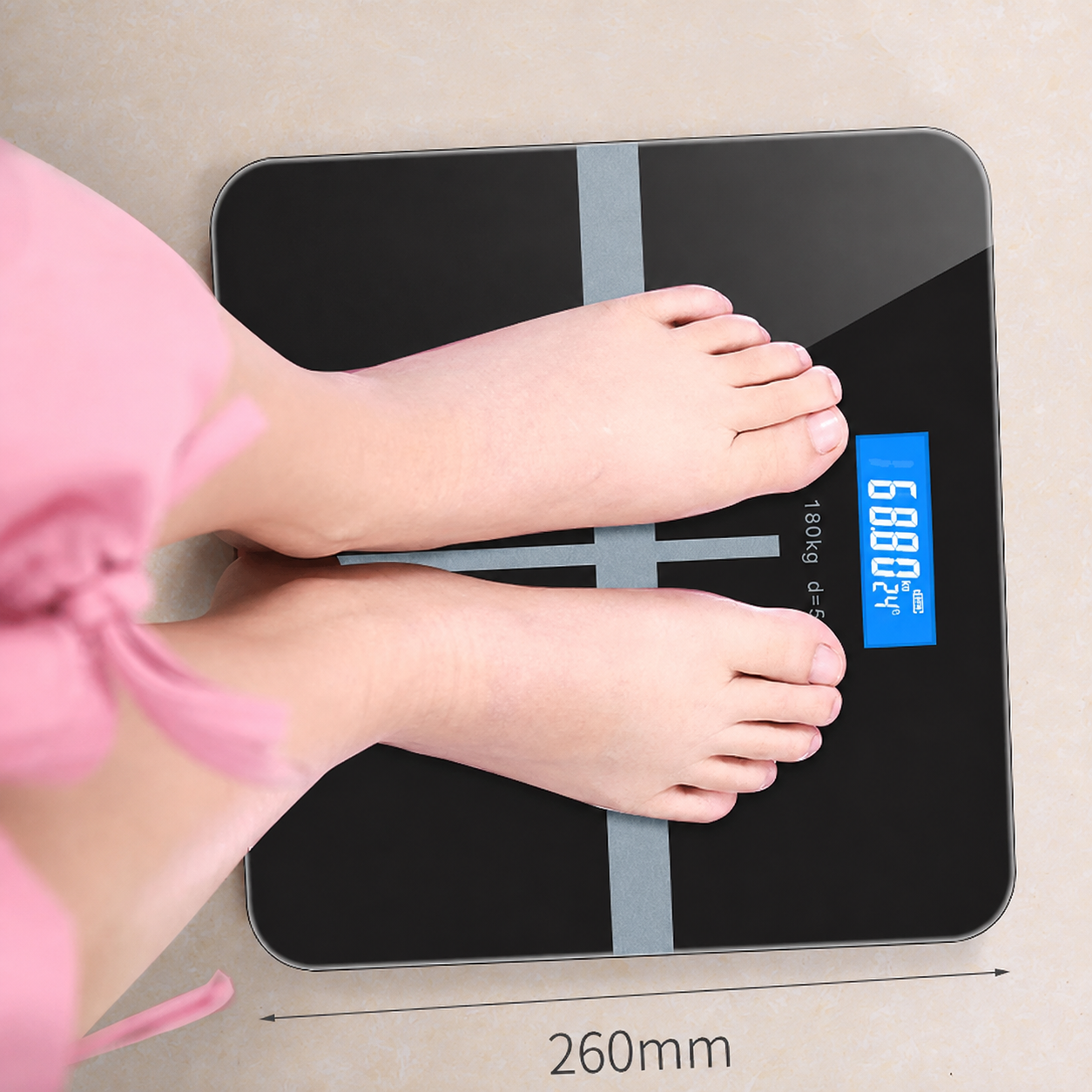 Cân sức khỏe điện tử chữ thập 180kg độ chính xác cao - Cân Sức Khoẻ Màn Hình Hiển Thị LCD - Hàng chính hãng