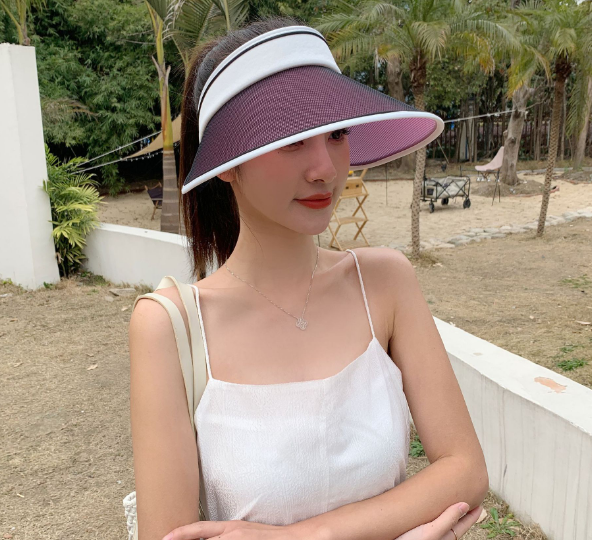 Mũ rộng vành chống nắng chống tia UV cao cấp, nón nữ nửa đầu đi nắng thời trang