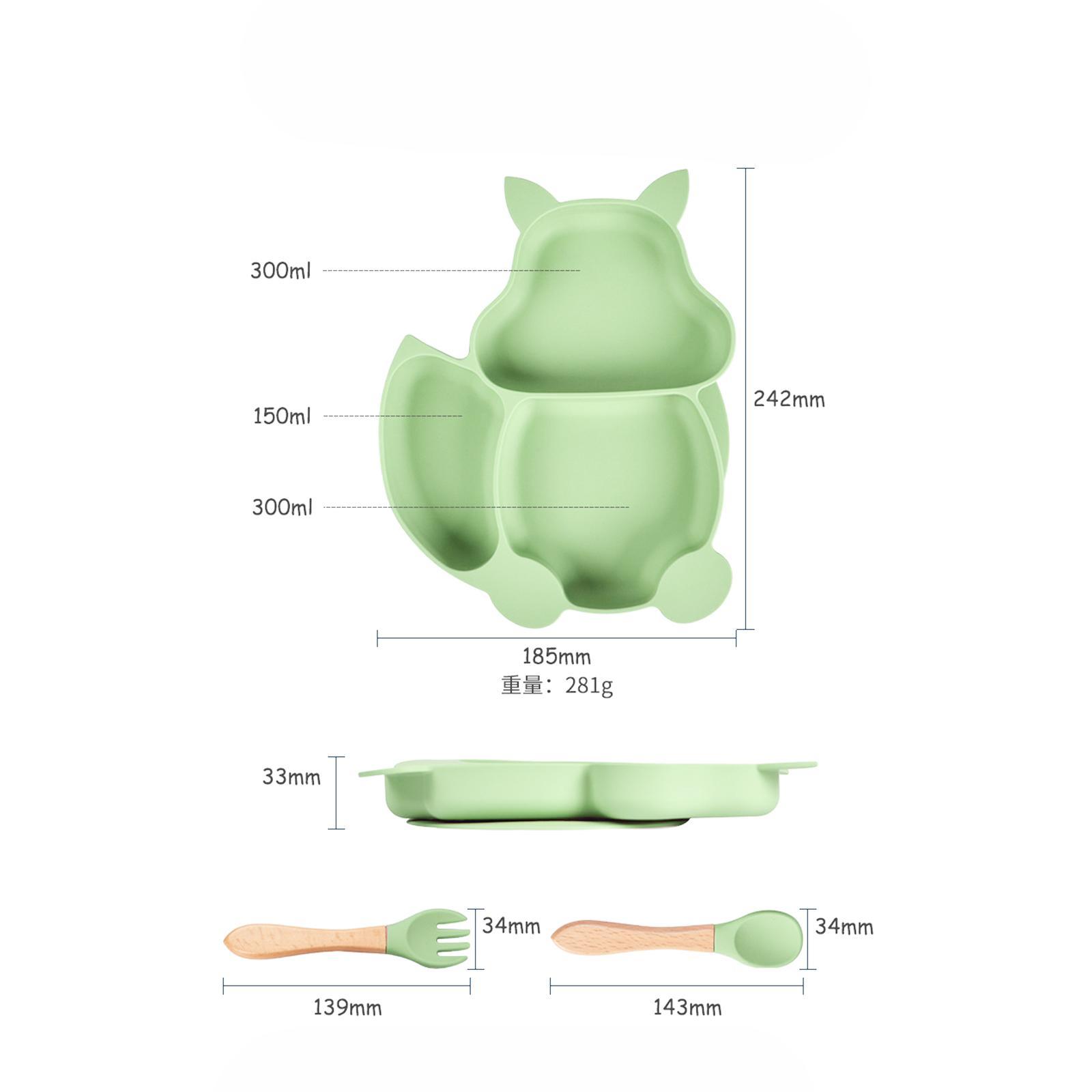 Silicone Suction Bowl Waterproof with Fork Spoon Set Eating Apron