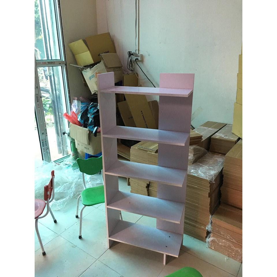 KỆ GÓC TƯỜNG 5 TẦNG MÀU TRẮNG - KỆ GỖ TRANG TRÍ PHÒNG MÀU TRẮNG