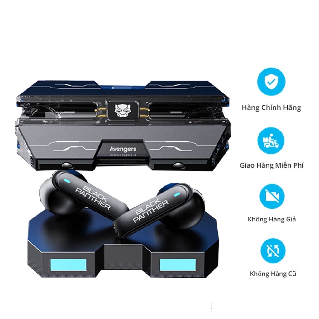 Tai nghe bluetooth 5.3 Vinetteam BTMV21 thiết kế kiểu dáng phi thuyền độ trễ cực thấp chip Jerry 5.3 dành cho game thủ - hàng chính hãng