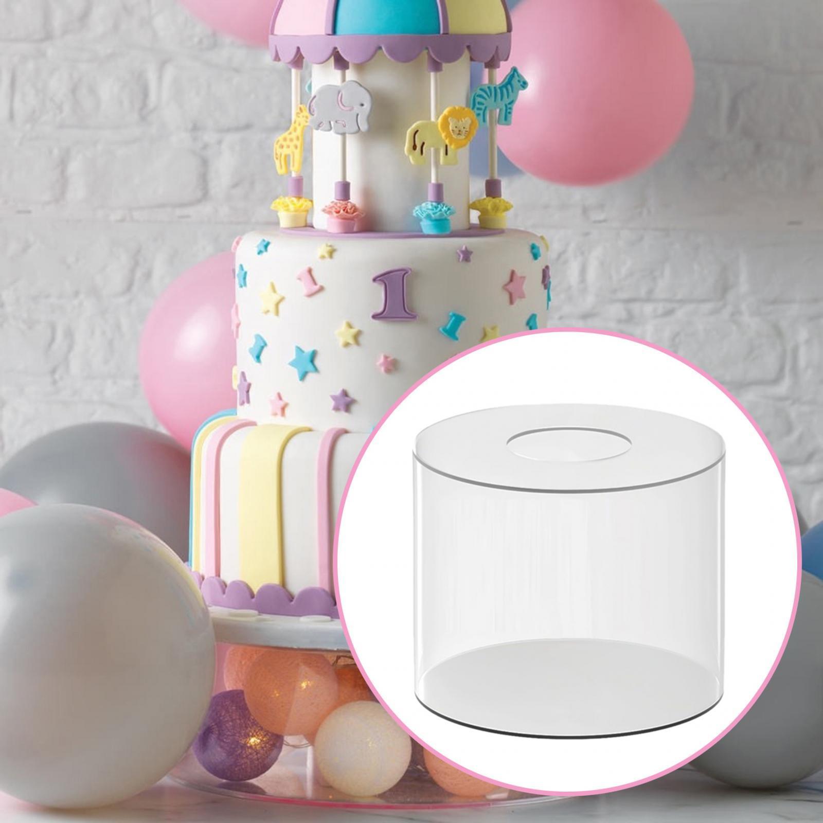 Cake Tier Round Clear Acrylic Cake Stand for Tabletop Party Supplies Wedding