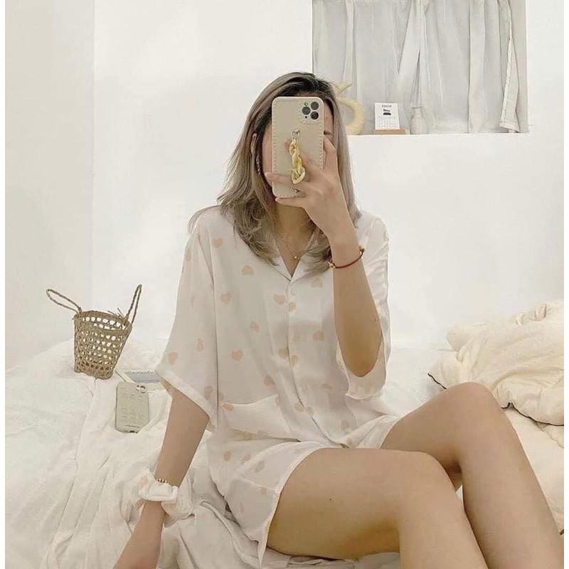 BỘ NGỦ LỤA XINHHH TẶNG KÈM NƠ BUỘC TÓC HOTHIT