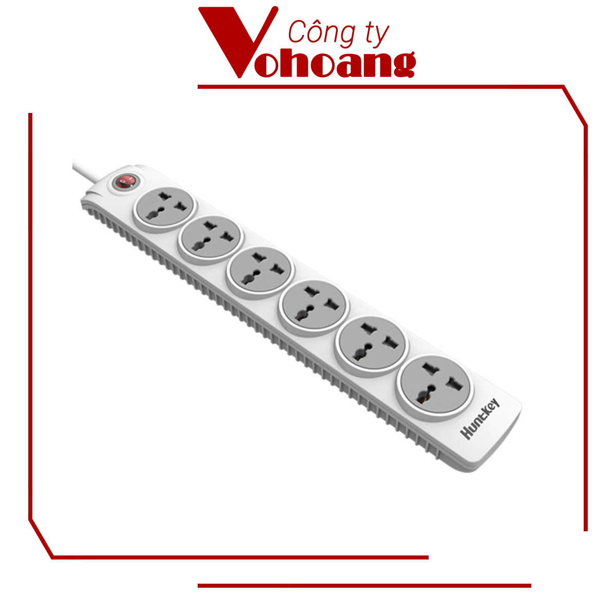 Ổ Điện Đa Năng Chống Sét HuntKey SZN601 Tích Hợp 6 Cổng - Dài 2 Mét