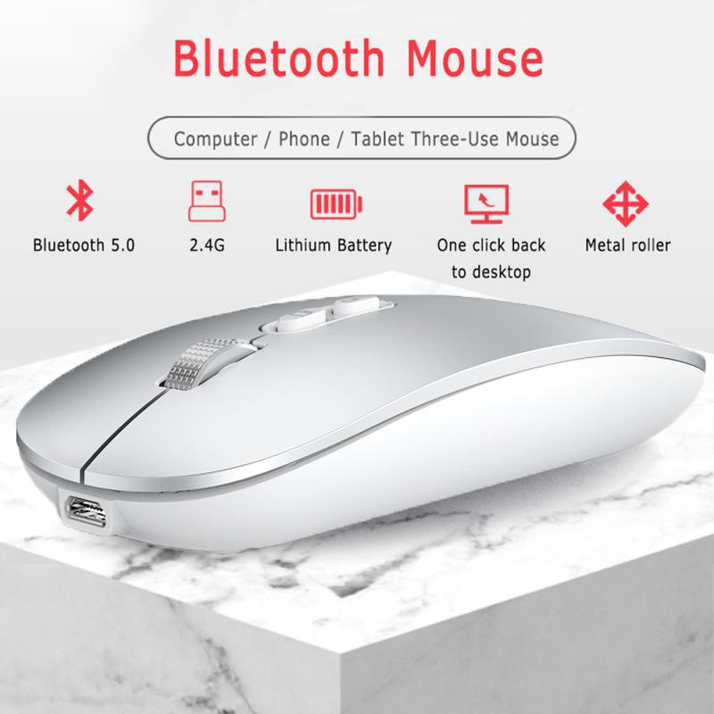 Có Thể Điều Chỉnh DPI Siêu Mỏng Chuột Wirelesss Im Lặng Mini Công Thái Mause Sạc Chuột Không Dây 2.4Ghz Cho Ipad Pro 11 Cho mạc