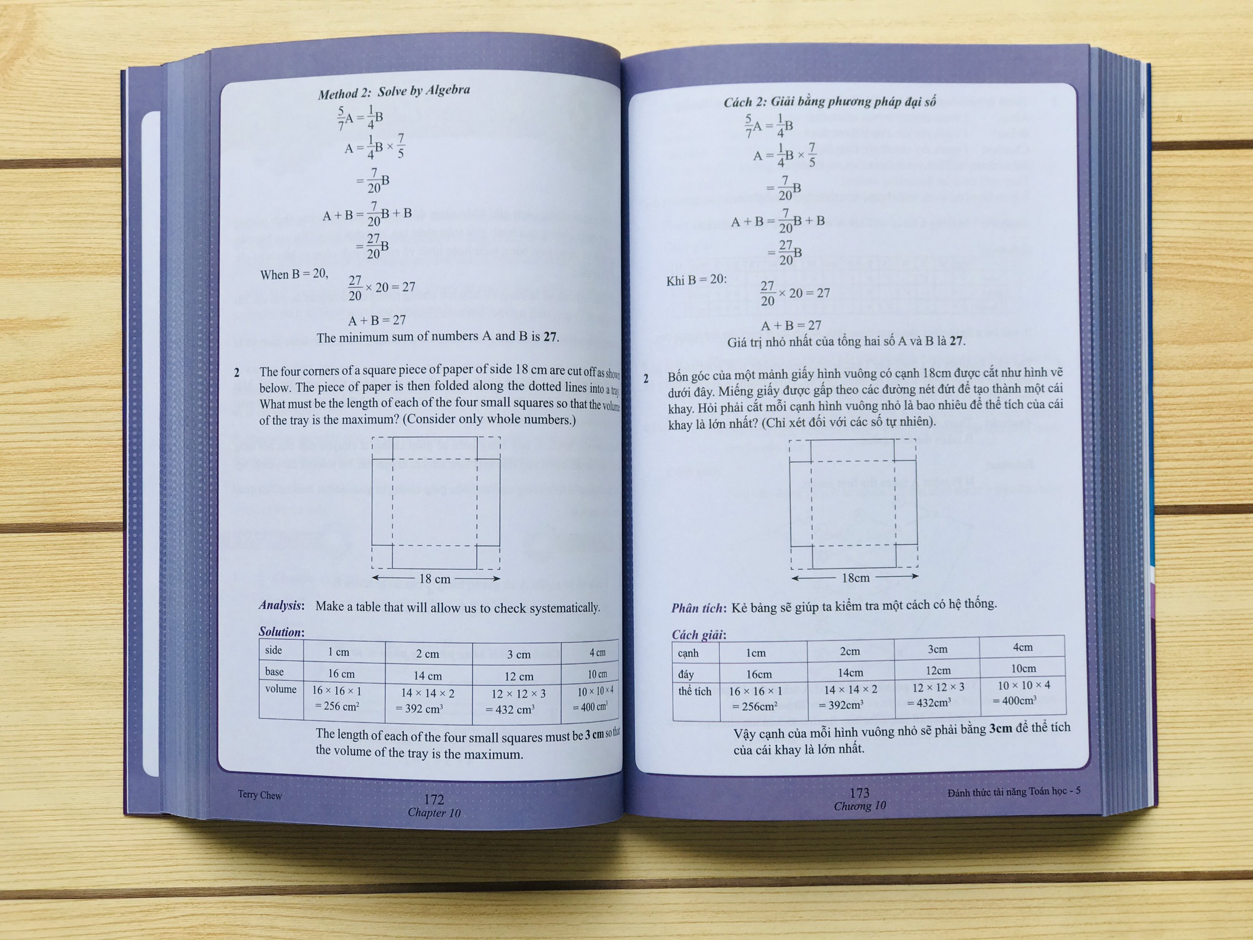 Sách Đánh Thức Tài Năng Toán Học 5 ( Sách Toán Lớp 5, Lớp 6 ) - Sách Song Ngữ ( Việt – Anh) Giúp Trẻ Vừa Học Toán Vừa Ôn Luyện Tiếng Anh - Á Châu Books, Bìa Cứng, In Màu