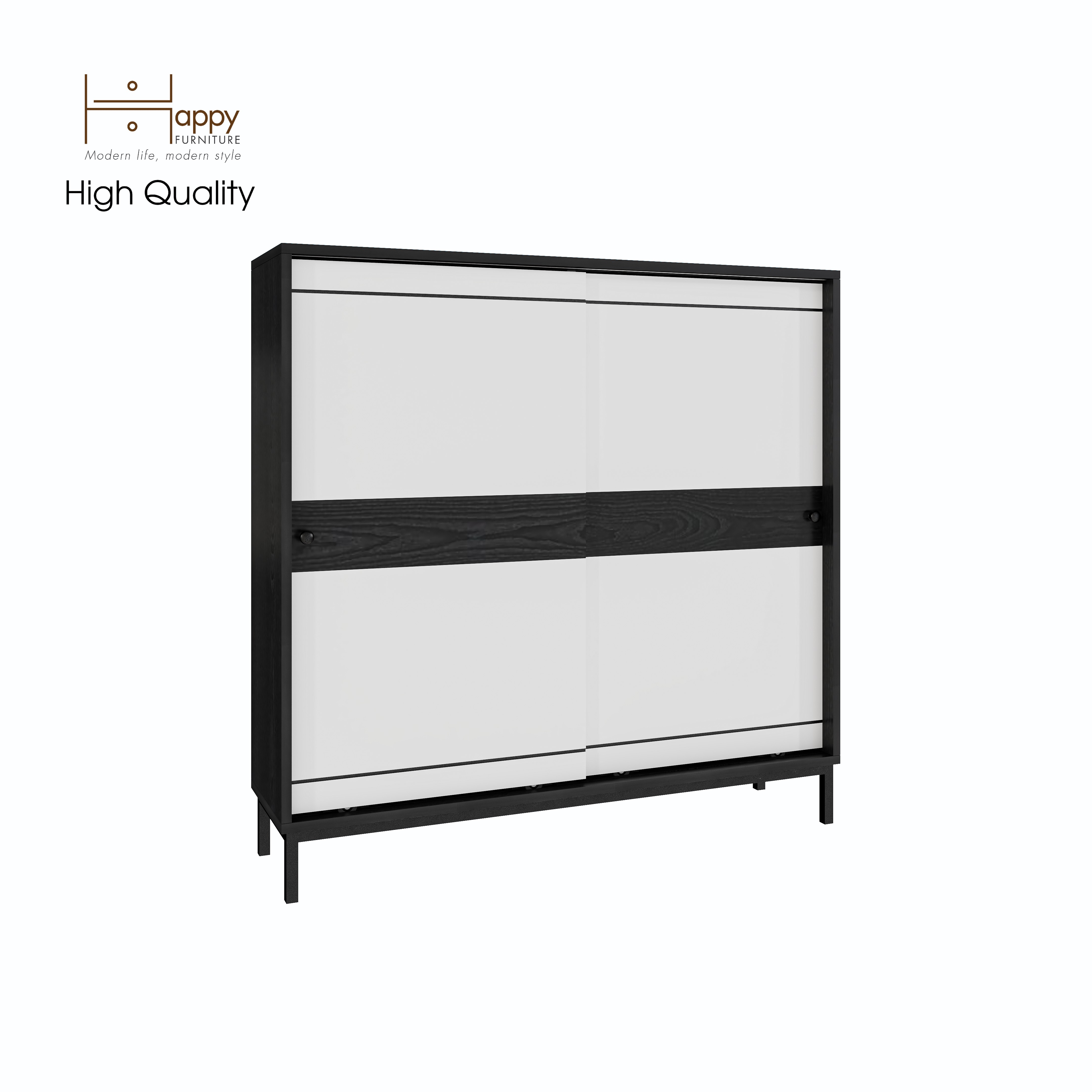 [Happy Home Furniture] TAKO, Tủ lưu trữ 2 cánh lùa - chân sắt , 110cm x 30cm x 110cm ( DxRxC), TCL_034
