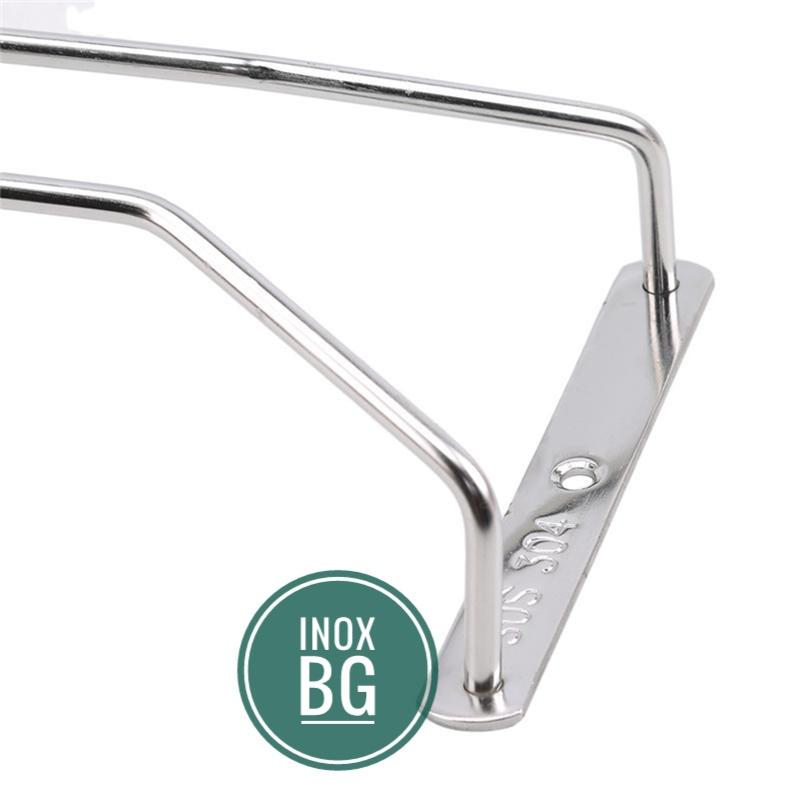 Giá treo ly, gài ly sâu 55cm chất liệu inox 304 bền bỉ với thời gian