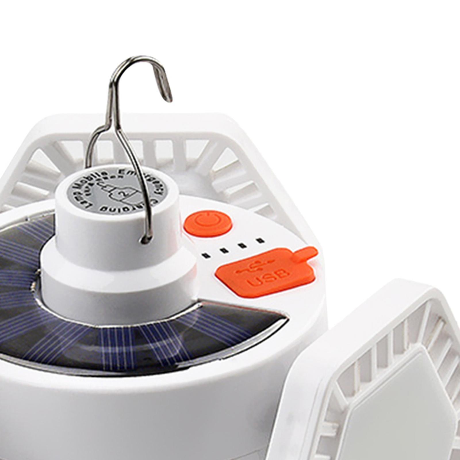Solar Camping Lantern Light Bulbs LED Folding Portable for Patio Fishing Car