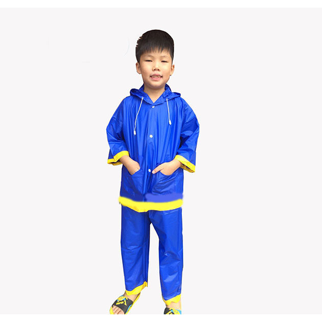 Bộ Quần Áo Mưa Nhựa Dẻo Siêu Bền Cho Bé Từ 1 Đến 11 Tuổi