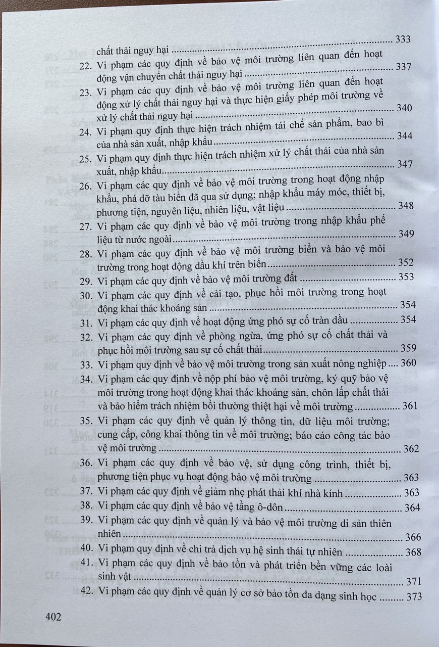 Chỉ Dẫn Áp Dụng Luật Bảo Vệ Môi Trường Và Mức Xử Phạt Vi Phạm Hành Chính, Xử Lý Hình Sự Trong Lĩnh Vực Bảo Vệ Môi Trường