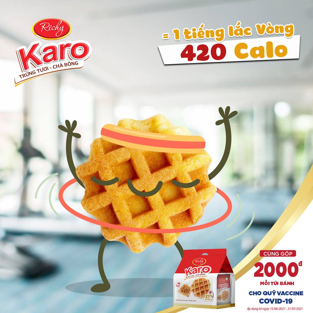 Combo Bánh Karo Phomai Hoàng Kim Và Sợi Gà Truyền Thống Richy Thơm Ngon