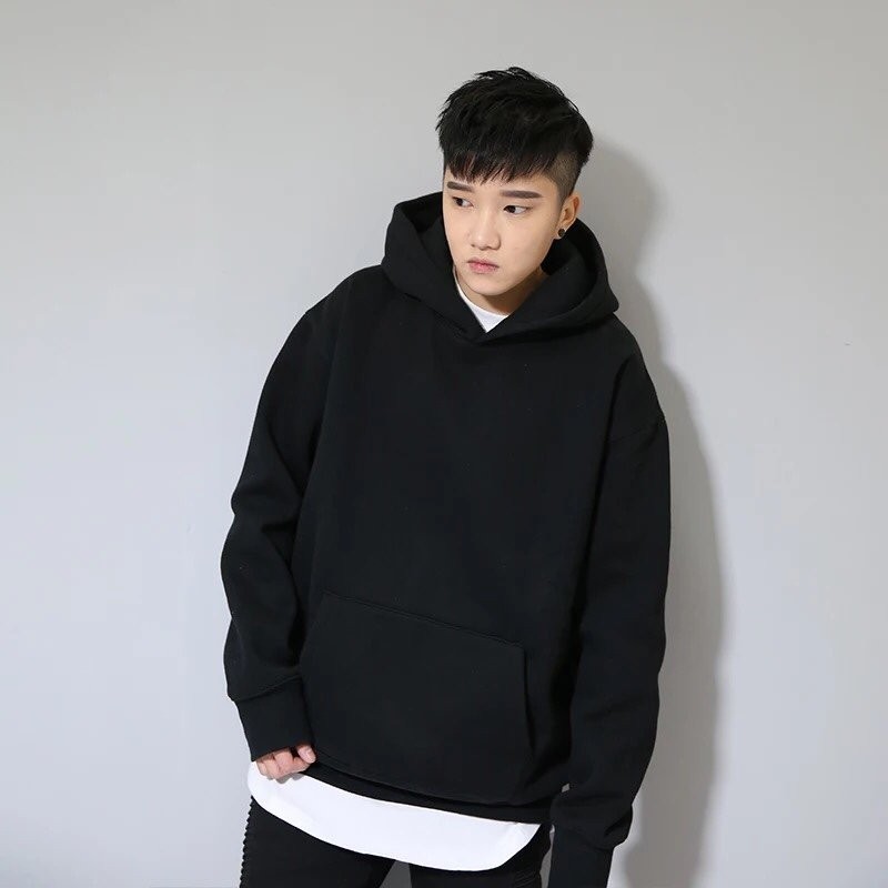 Áo Hoodie Nam Nữ | Nỉ Cotton Đen Trơn Dáng Xuông | Chất Đẹp Cao Cấp