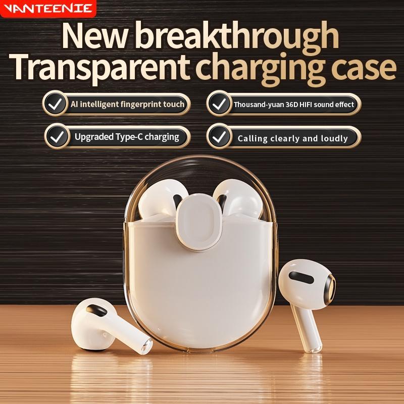 Tai Nghe Bluetooth Không Dây Âm Thanh Siêu Trầm Type-c Có Micro Và Hộp Sạc