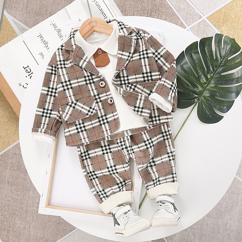 Set vest 3 chi tiết bé trai đi tiệc
