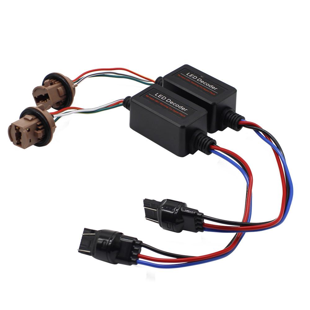 Vận Chuyển Nhanh T20 7443 Đèn LED Sự Cố Bộ Giải Mã Đèn LED Phanh Sự Cố Bộ Giải Mã Đuôi Đèn Ổn Định