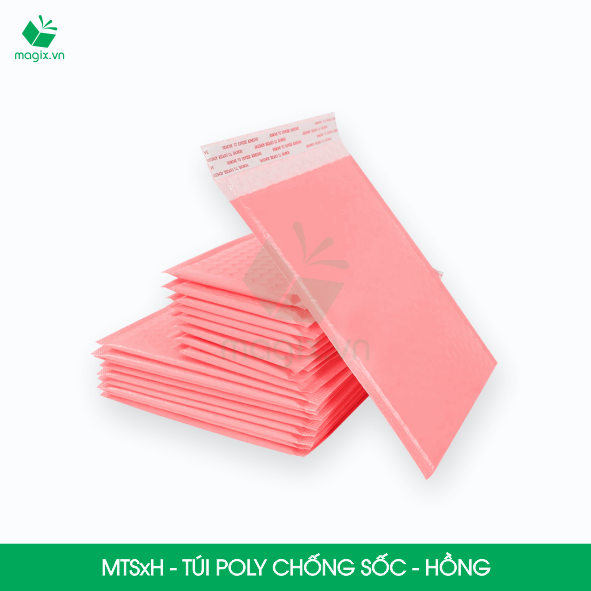 COMBO 25 TÚI GÓI HÀNG CHỐNG SỐC BỌC BÓNG KHÍ MÀU HỒNG PASTEL - NHIỀU SIZE