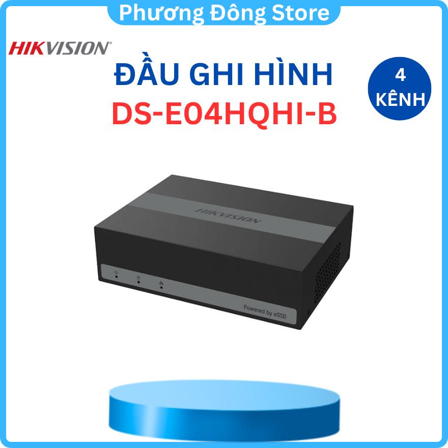Đầu ghi hình HIKVISION 4 kênh tích hợp 512GB eSSD DS-E04HQHI-B phát hiện chuyển động của người/ phương tiện ,.-Hàng chính hãng