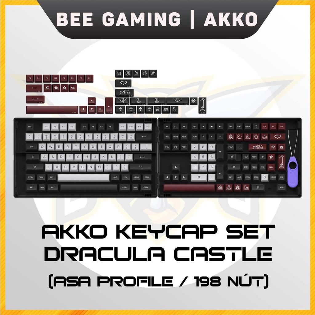 Bộ keycap chính hãng AKKO - Dracula Castle (PBT Double Shot / ASA Profile / 198 nút)