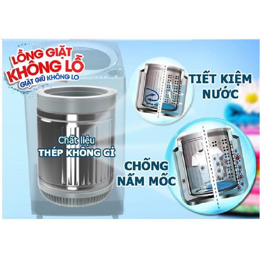 Máy giặt Sharp 8Kg ES-W80GV-H MÃU 2019 - HÀNG CHÍNH HÃNG