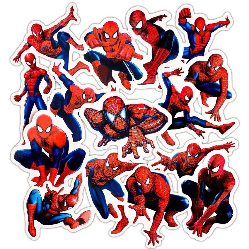 Sticker NGƯỜI NHỆN spider man nhãn dán trang trí mũ bảo hiểm, đàn, guitar, ukulele, điện thoại laptop