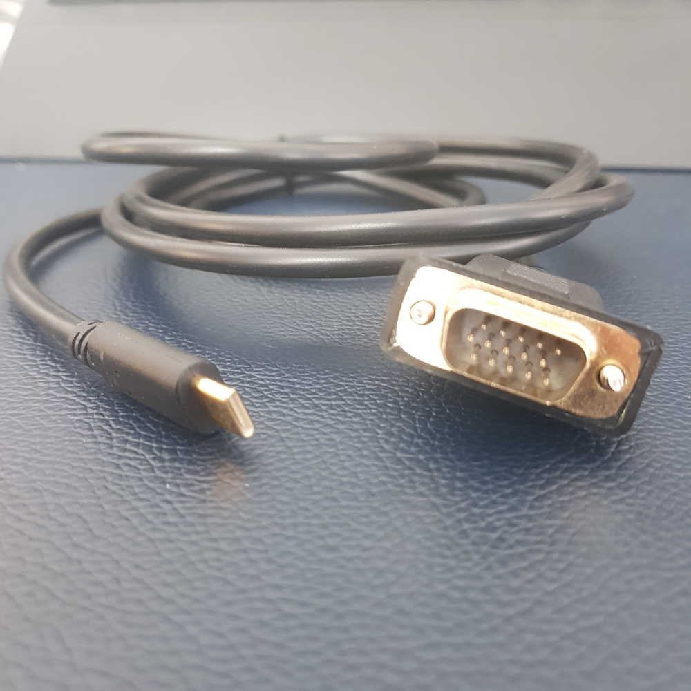 Cáp chuyển tín hiệu usb type-c ra màn hình vga dài 1m8