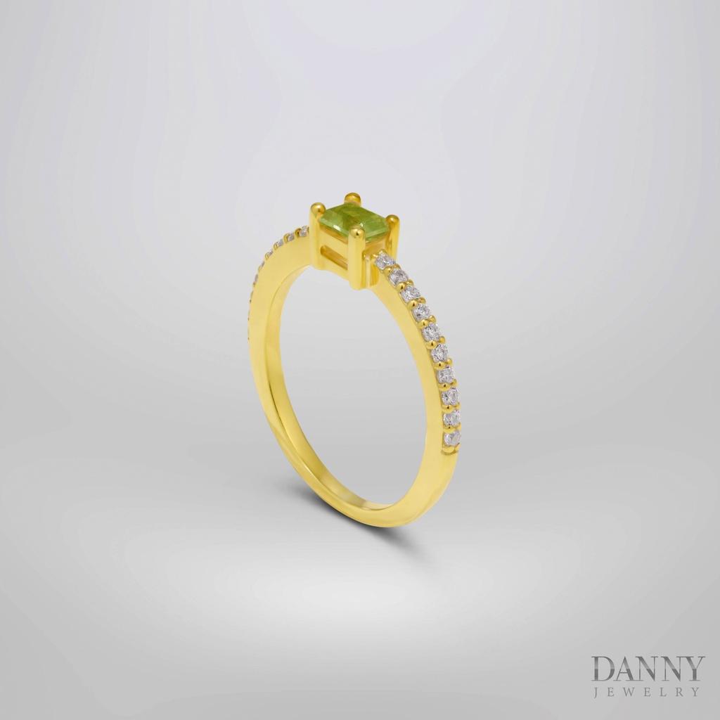 Nhẫn Nữ Danny Jewelry Bạc 925 Đá Màu Xi Vàng 18k N0029Pe/Ro