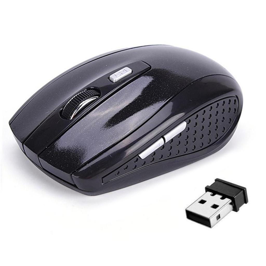 Wireless Optical Mice with USB 2.0 Receiver for PC Laptop Black