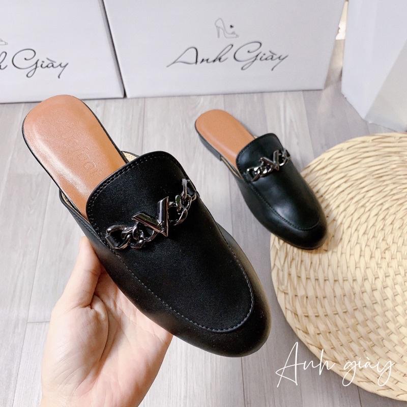 DL01 - DÉP SỤC NỮ MŨI TRÒN DA LÌ XÍCH V HANG LOẠI 1