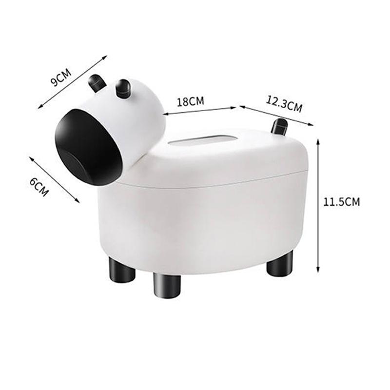 Hộp Đựng Giấy Ăn Khăn Giấy Kiêm Lọ Đựng Tăm Bò Sữa Decor Bàn Ăn Cute