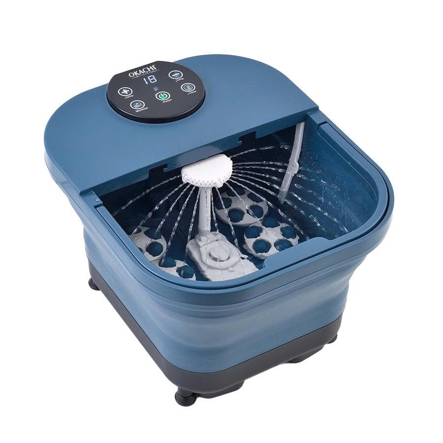 Bồn ngâm chân gấp gọn có 6 con lăn OKACHI JP-100