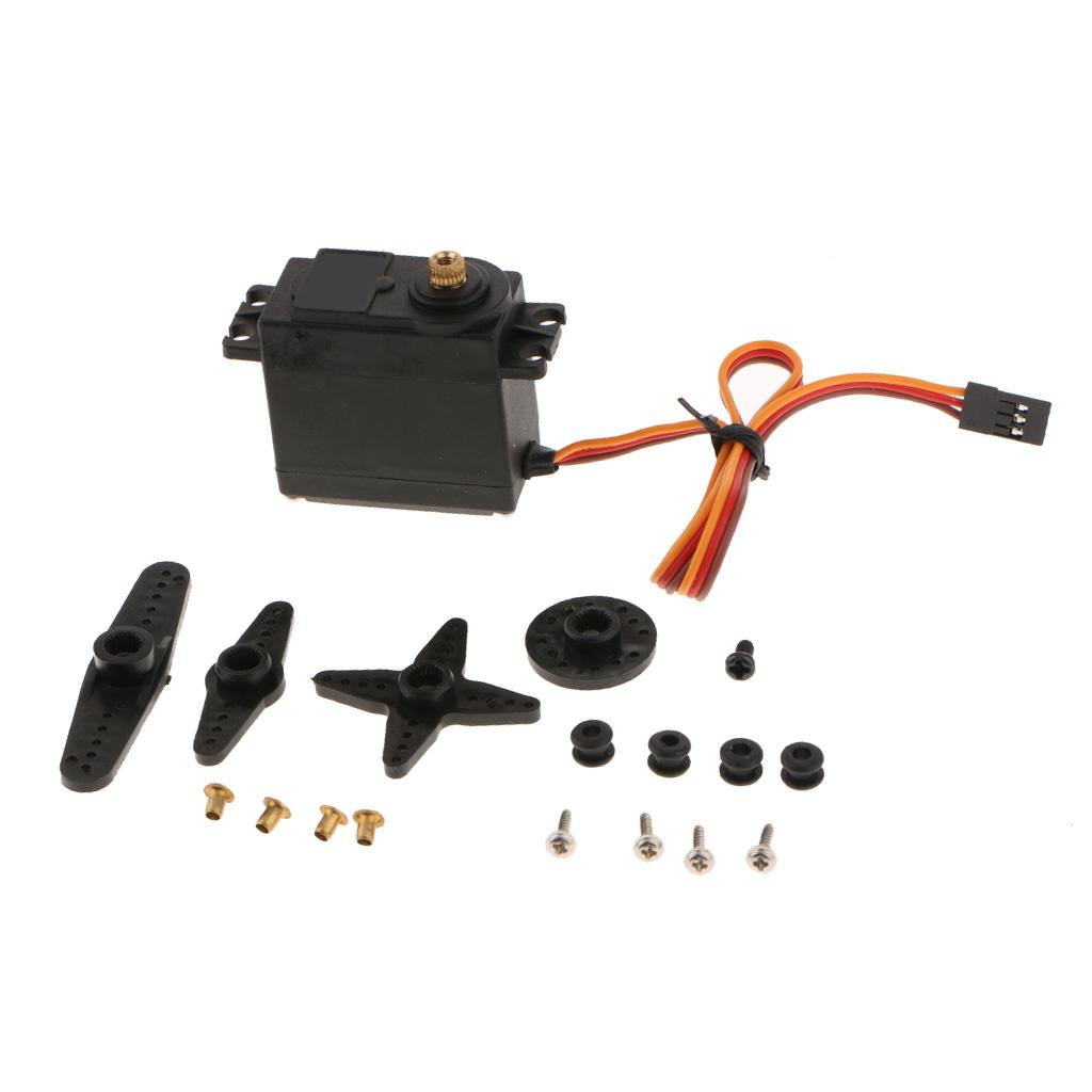 Cao Chất Lượng Full Kim Loại Bánh Răng 360 Độ Động Cơ Servo 15Kg Mô-men Xoắn Cao Cho Robot Cơ Cánh Tay