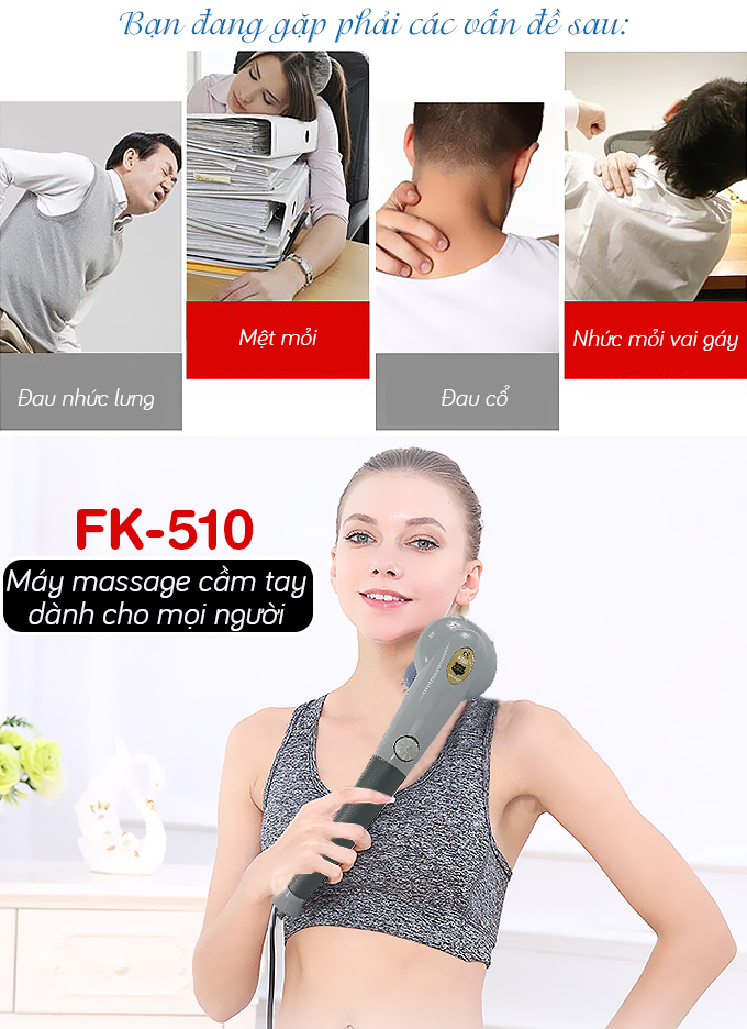 Máy massage cầm tay FUKI JAPAN FK-510 (7 đầu)