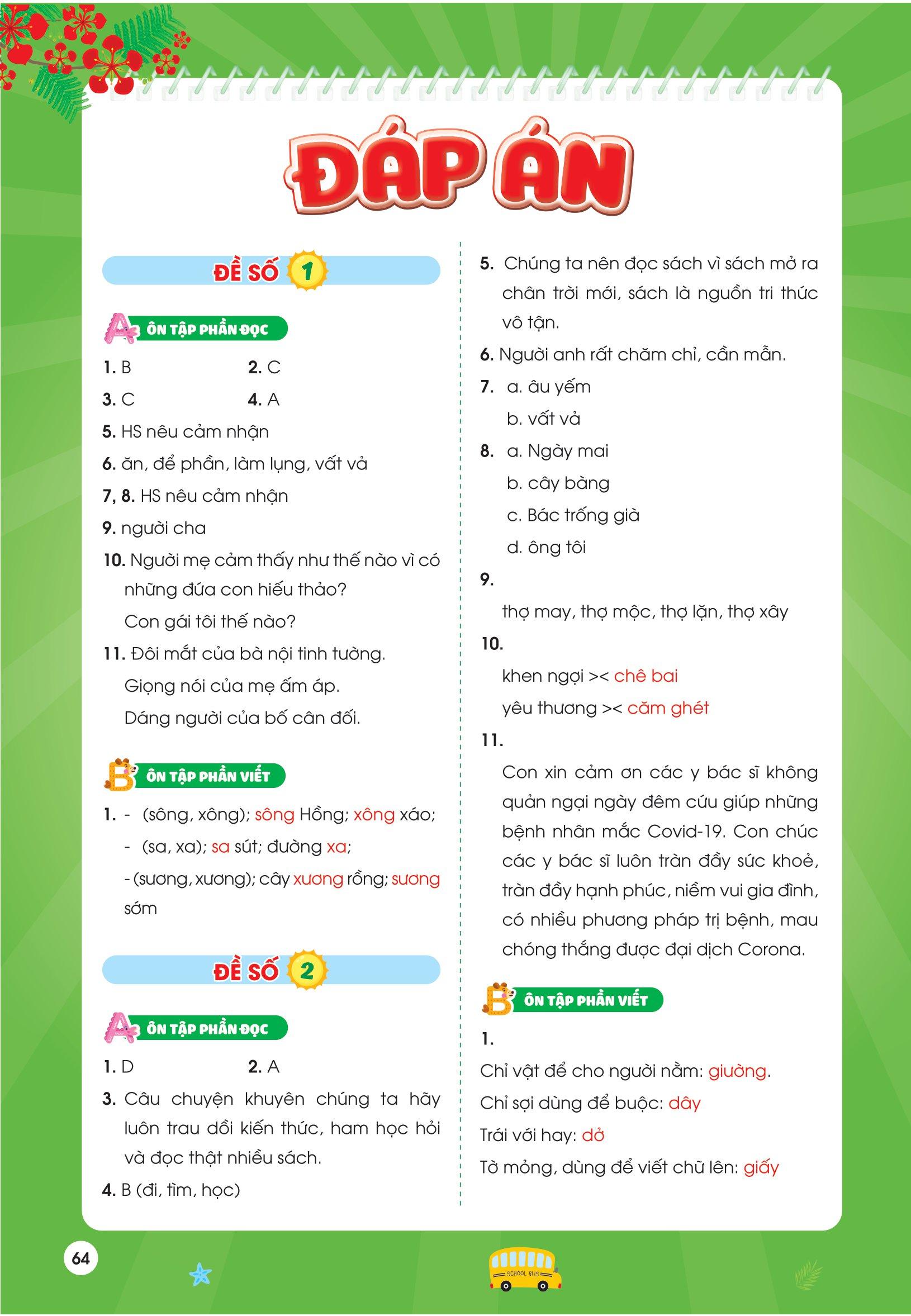 Phiếu Ôn Hè Tiếng Việt 2 (Theo Chương Trình Giáo Dục Phổ Thông Mới)