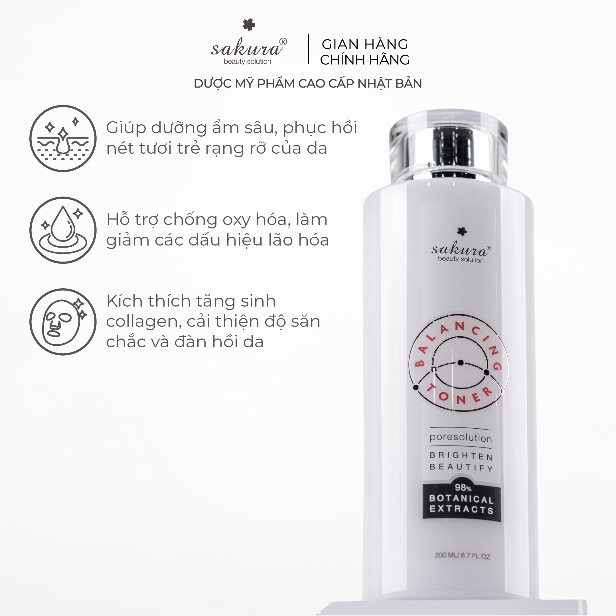 Nước cân bằng da Sakura Balancing Toner 2020